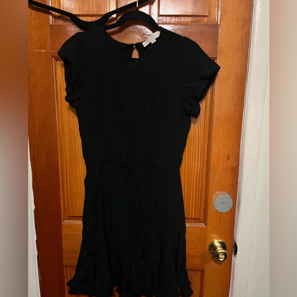 LOFT Classic Black Silky Dress